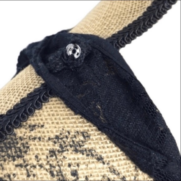 Free People Lace Casual Office Little Black Flowy Relaxed Sleeveless Dress S - Picture 10 of 11